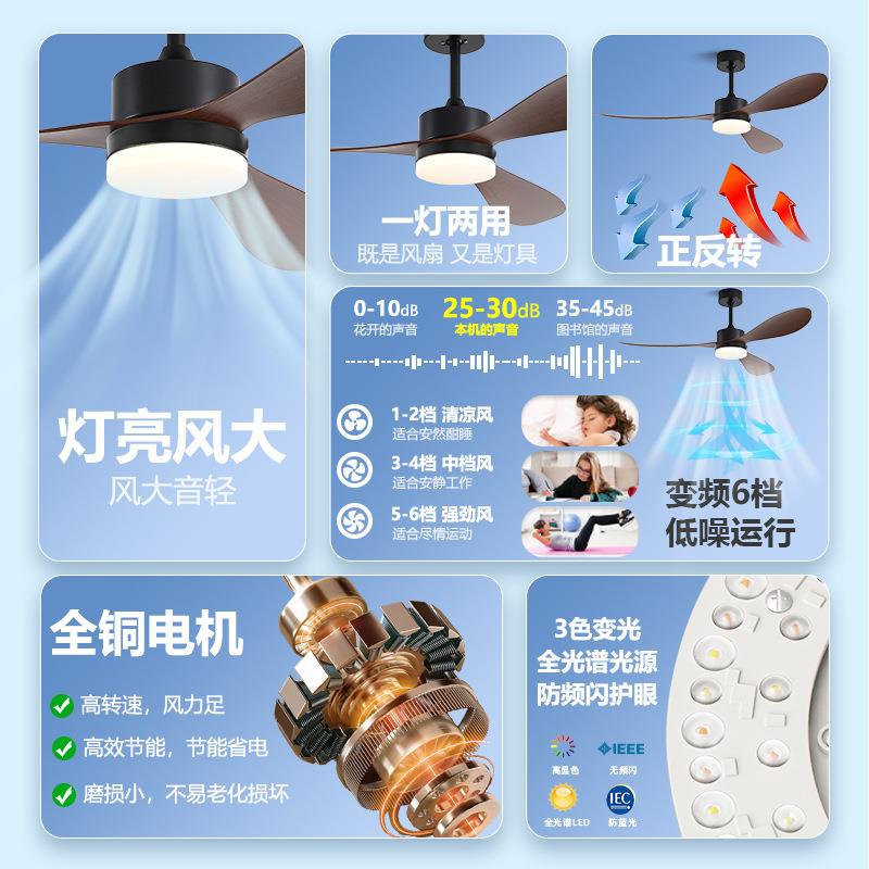 中古风客灯厅风扇2025款大气新餐厅吊扇灯胡桃196木用色家电风扇