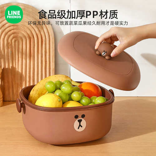 菜洗菜带水果沥水厨房盖蔬菜篮家用line 篮子friends洗双层淘盆盆