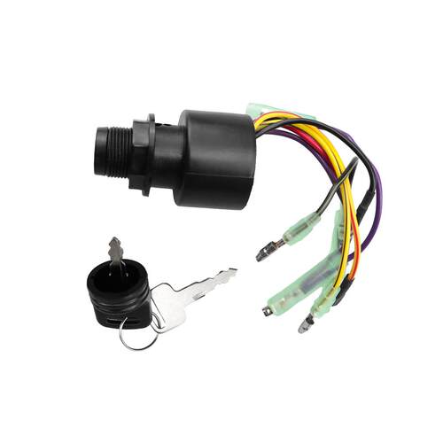 水星船用点火启动开关钥匙6线 舷外发动机启动开关盒87-17009A5