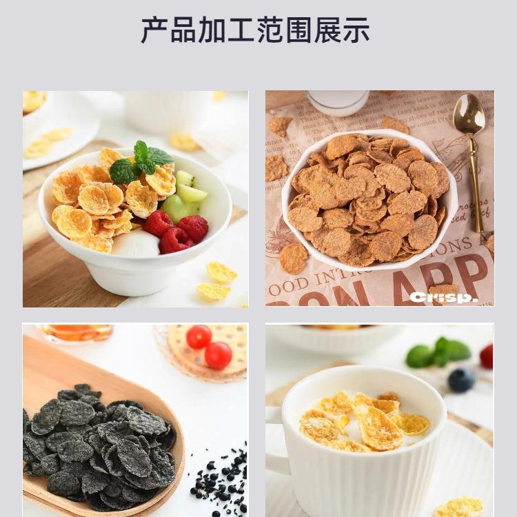 国外早餐谷物玉米片加工设备膨化型麦片玉米片生产线