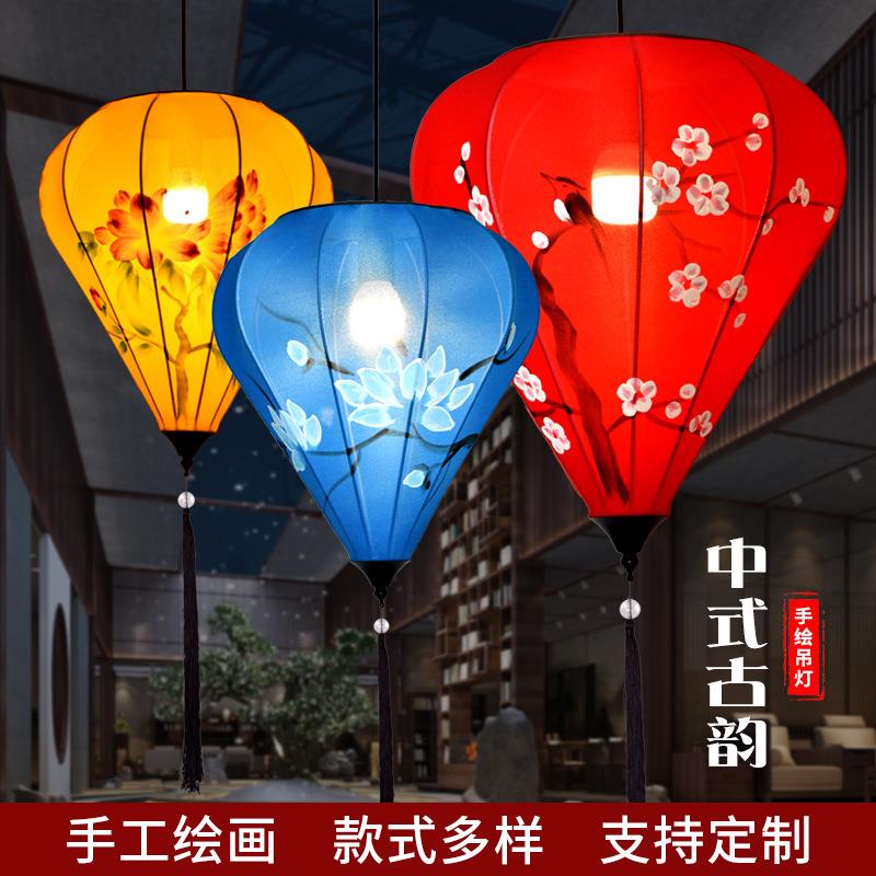 节手绘水滴钻石灯笼户外防水酒店茶楼挂饰日装DTC饰景区光创发挂