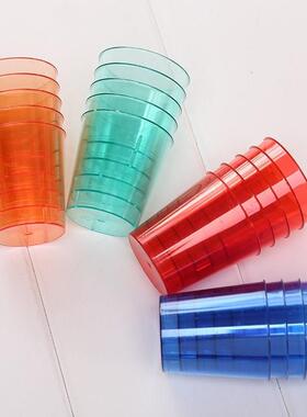 80pcs Disposable 25ml Glasses Cups Plastic Cup Coloured Shot