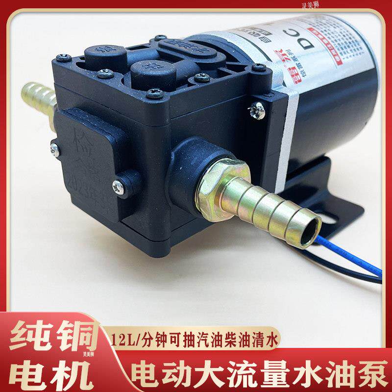 电动抽油泵12v24v汽油泵柴油泵水泵小型加油机车载自吸泵吸水神器