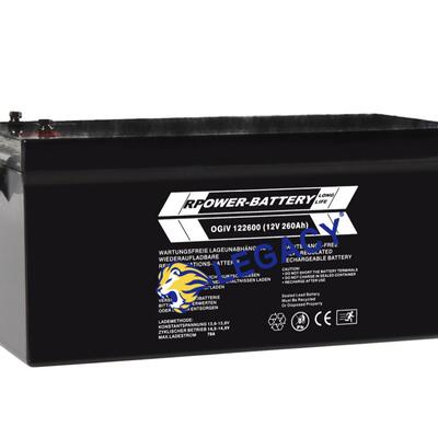 德国RPOWER蓄电池OGiV122600L12V260AH用于紧急柴油启动系统