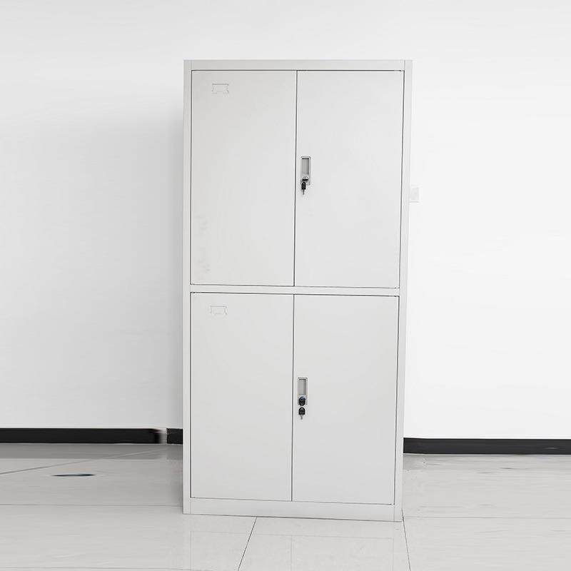 整节文件柜收纳办公室双皮档案体柜财务资料铁2DKF门带锁连体双节
