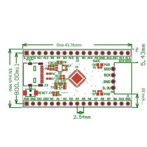 STM32L432KCU6开发板核心板STM32L432小系统M4核心板低功耗芯片