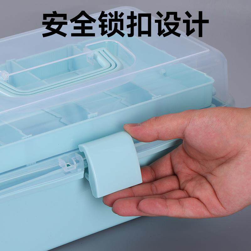渔具配件收纳箱手提鱼钩路亚多功能塑料钓鱼工具盒子整理箱大容量