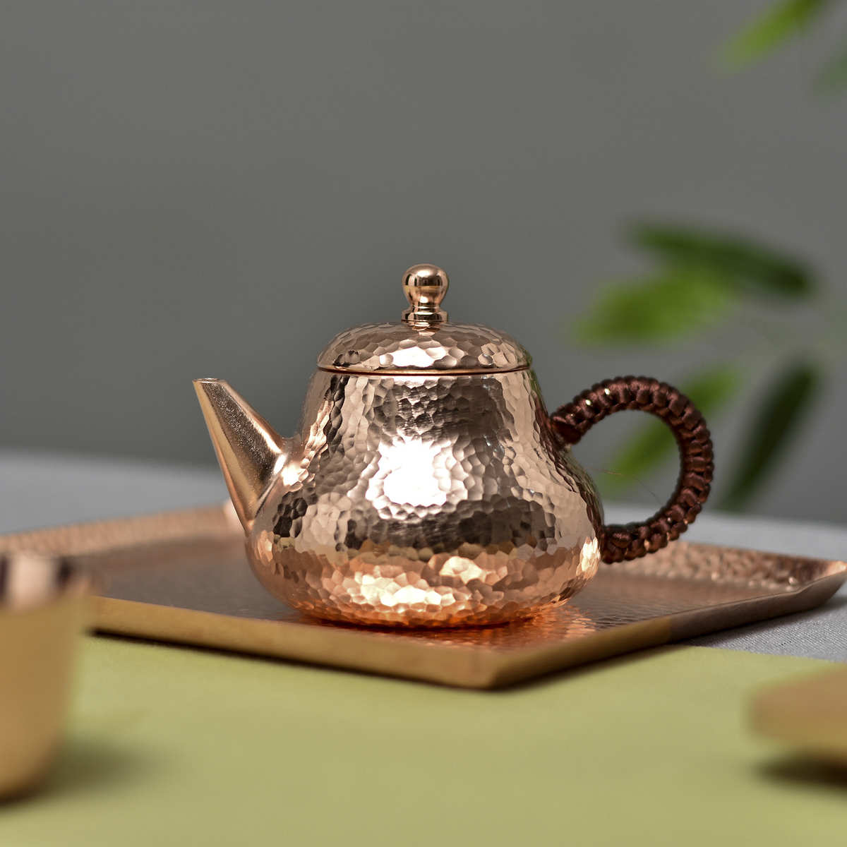 厂家供应200cc纯紫铜手工小铜壶茶艺壶泡茶壶沏茶壶纯铜功夫茶具