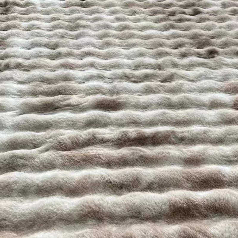 Набивные ткани 兔毛泡泡绒扎染高档服装面料 提印花起泡绒抱枕沙发毛绒布料批发