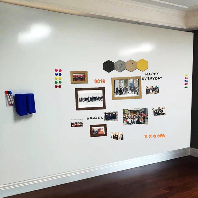 软白板磁性墙贴投影家用自粘可移除可擦写儿童涂鸦教学培训小黑板