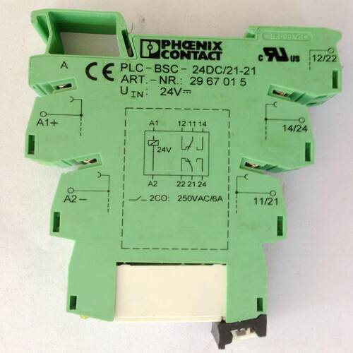 菲尼克斯继电器PLC-BSC-24VDC/21 底座2967015 +继电器2961192