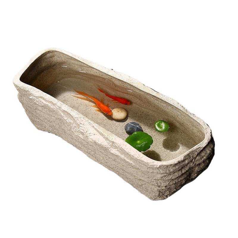 全套阳台造景古法生态楼顶碗盆池养乌龟家用水培养鱼池鱼缸室内小,宠物/宠物食品及用品,桌面缸,淘宝优惠券,粉丝福利购,淘宝优惠卷