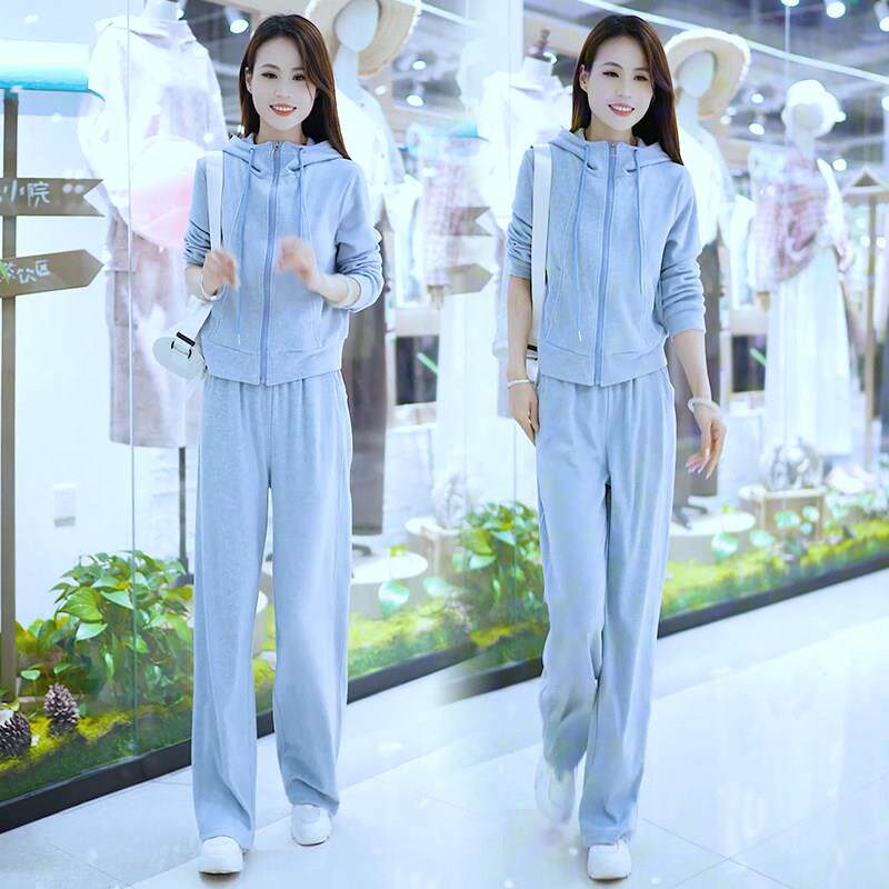 好货时尚休闲运动服套装女2026春季新款洋气连帽开衫卫衣阔腿裤两