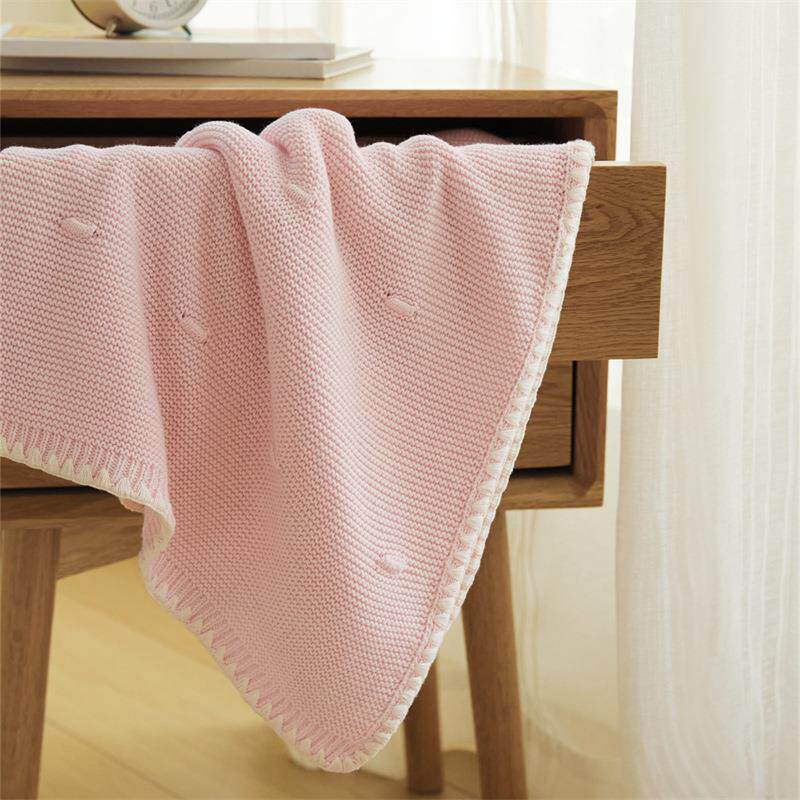 婴儿宝宝抱被纯棉针织毯夏凉毯毛巾被推车毯幼儿园全棉儿童盖毯子