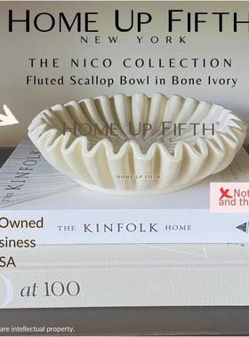 凹槽荷叶边桌面碗客厅造型咖啡桌书架控制台桌造型家居装饰品摆件