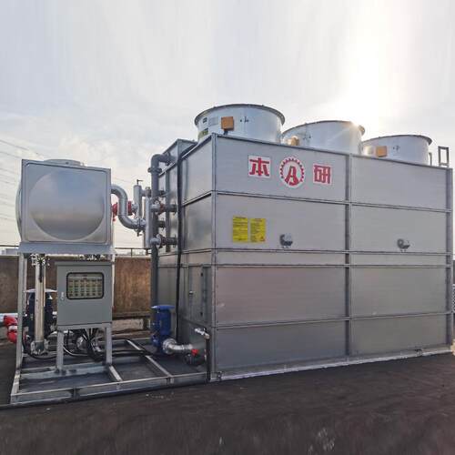 闭式混合流冷却塔BY-HN-20T迅速降温超静音型水系统包安装
