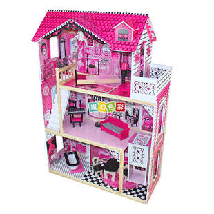 dollhouse娃娃屋 厂家批发 儿童过家家公主仿真别墅木质娃娃屋