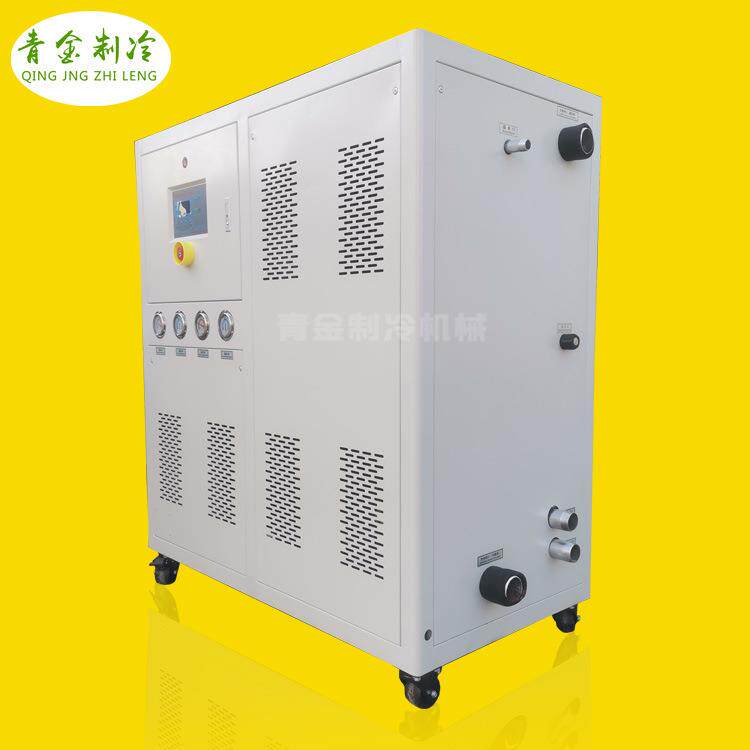 水冷式工业冷水机用于化妆品礼盒收缩膜塑料包装机械辊筒冷却降温