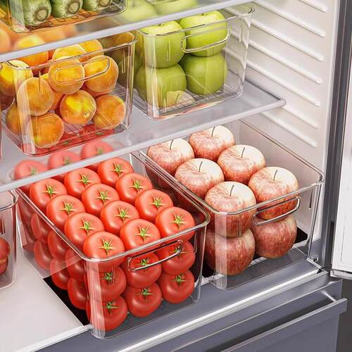 Large transparent drawer-style refrigerator storage box, spe