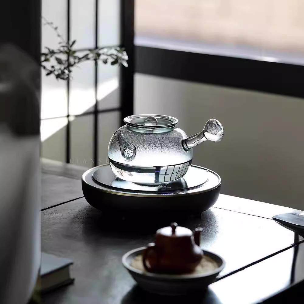 星空侧把玻璃煮茶壶养生泡茶围炉煮茶电陶炉新款煮茶器煮茶炉套装