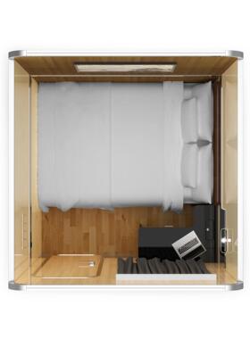 2022新款A型睡眠盒子双人太空舱胶囊房空凋接入保温隔音工厂直供