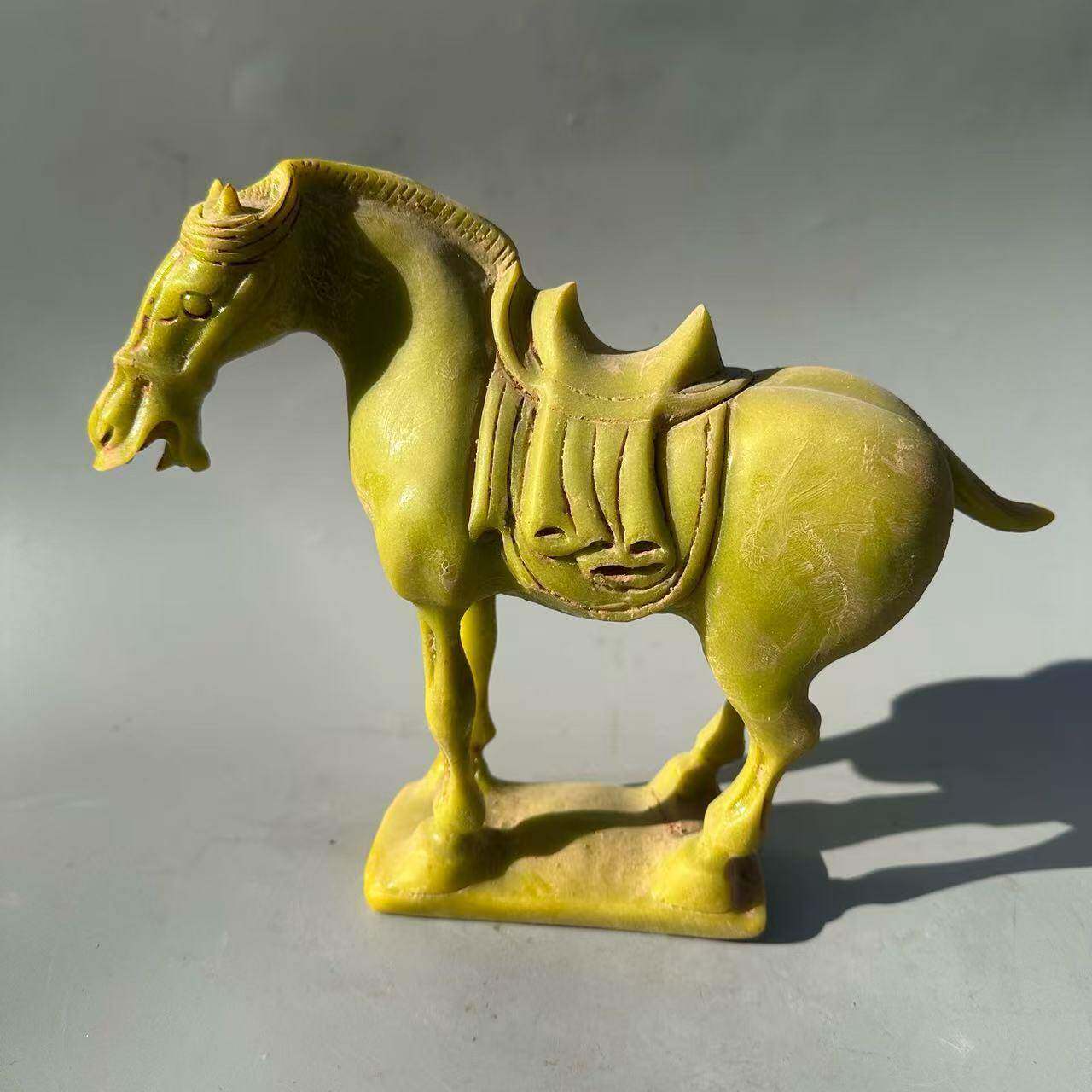 摆件工艺品家居客厅玄关装饰品高颜值树脂唐马仿寿山石摆件