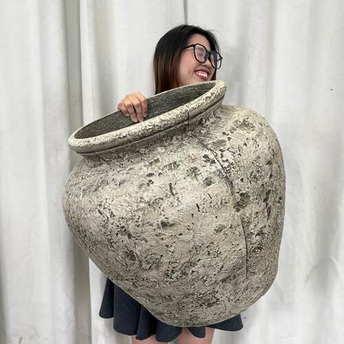 超大口径覆古陶罐诧寂风种树花盆北欧简约轻奢落地室内外民宿花盆