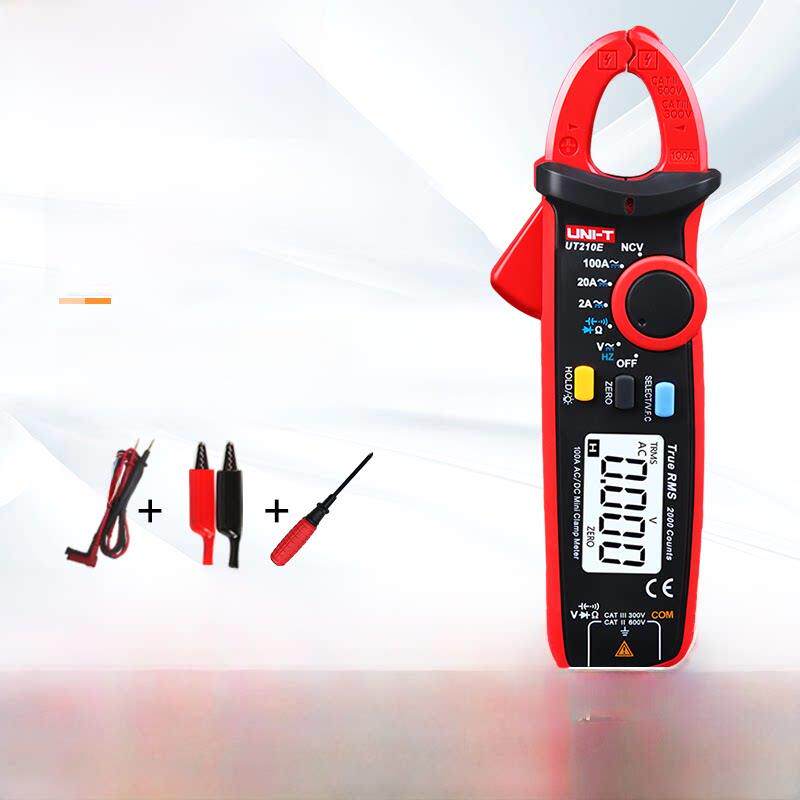 Unilide Ut210E微型数字钳形仪表高精度小电流钳形万用表多功能钳