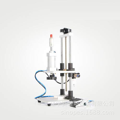 加强DQFX全气动压盖机红酒瓶机油桶美缝剂管自动封盖机工厂直销