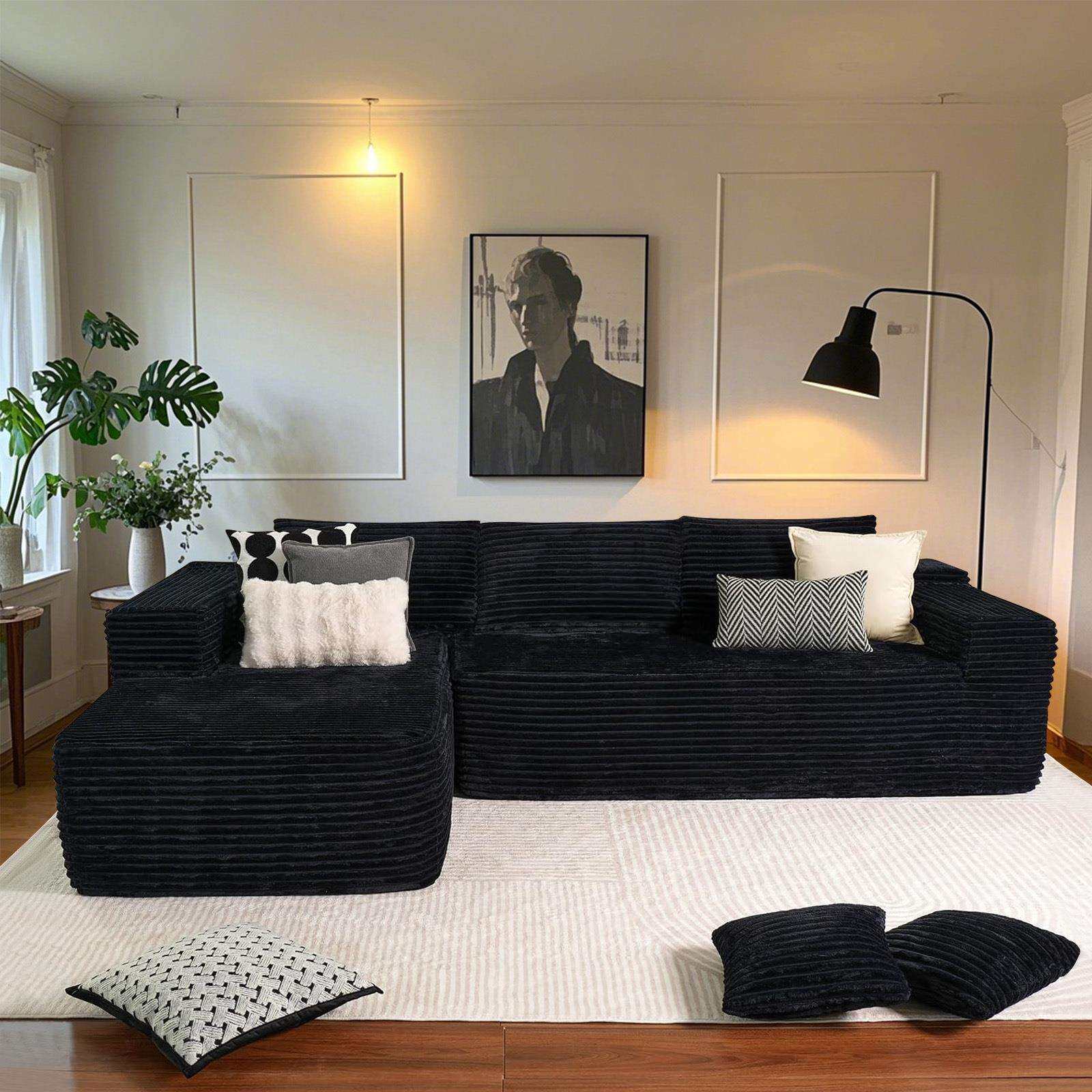 全海绵压缩贵妃沙发客厅小户型四人位直排组合豆腐块沙发床极简