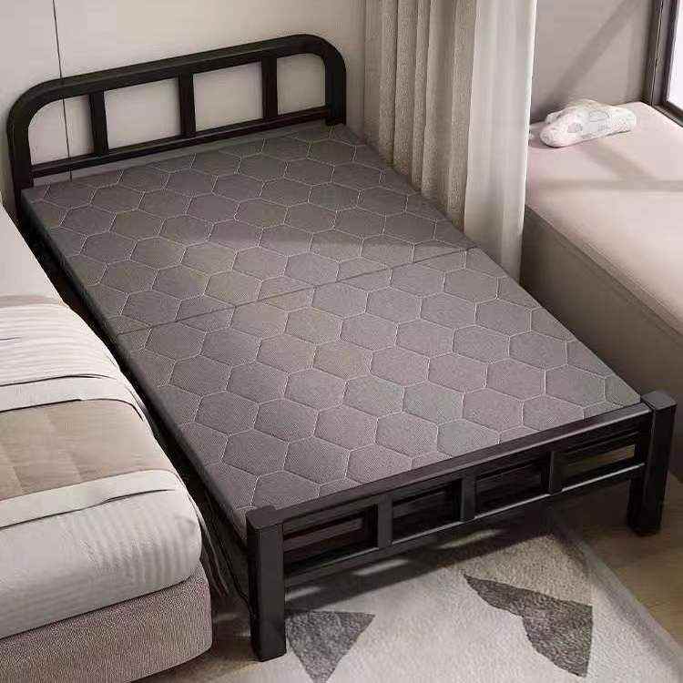 多功能午睡硬板米折叠床床2办公室床铁架1出租房午休留宿床.单人