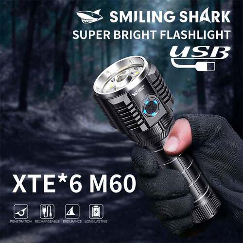 High brightness flashlight seven lamp beads fixed focus