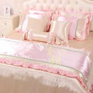 欧式床上用品法式女孩样板间软装婚庆高档样板房公主床品多件套装