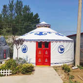 保暖木农家乐蒙古包餐饮帐篷特色现货蒙古包饭店钢户外住宿烧烤