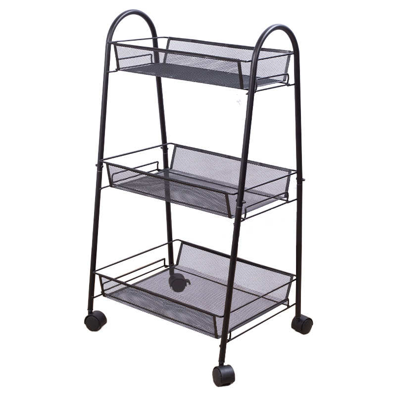 小推车架带移动可置厨房物多层物浴室架储架卫生间书架收纳零食轮
