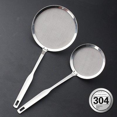 不锈钢油分离勺厨房漏油勺304高密度家用火锅滤网撇脂勺