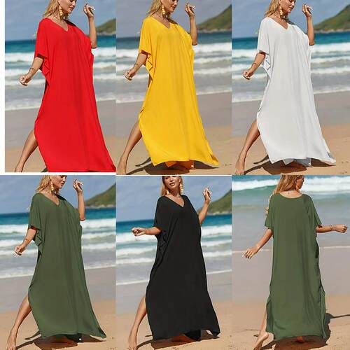 Beach top, long robe, plus size long skirt, bikini outer