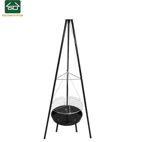 现货烧烤炉烧烤架户外三脚架烧烤炉露营bbq篝火炉吊炉美式烧烤炉