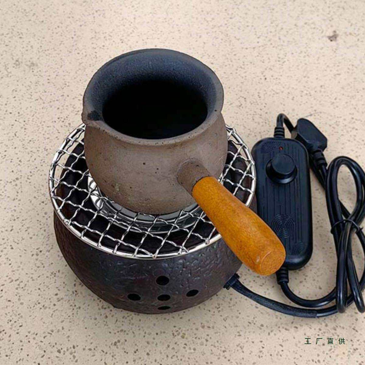 复古陶瓷家用甘肃罐罐茶电热炉子茶壶罐子冲茶加热烧茶器围炉煮茶