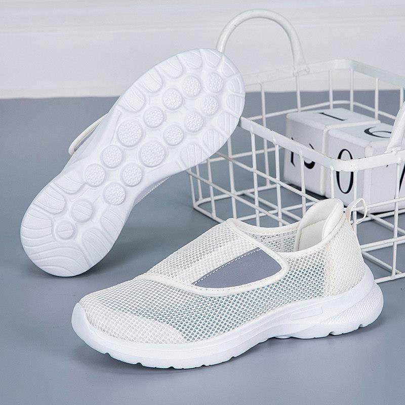 高档奶奶春夏健鞋步女一脚蹬老鞋轻便魔术贴女鞋中老年妈妈人运动