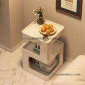 AA床头室柜小型创意铁艺床现头柜替代品奶油白30代简A约轻奢家用