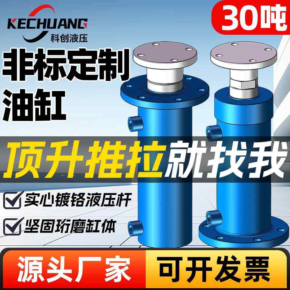 30吨液压缸小型双向液压缸125缸径油缸定做支腿缸双向伸缩油顶油,标准件/零部件/工业耗材,液压缸,淘宝优惠券,粉丝福利购,淘宝优惠卷