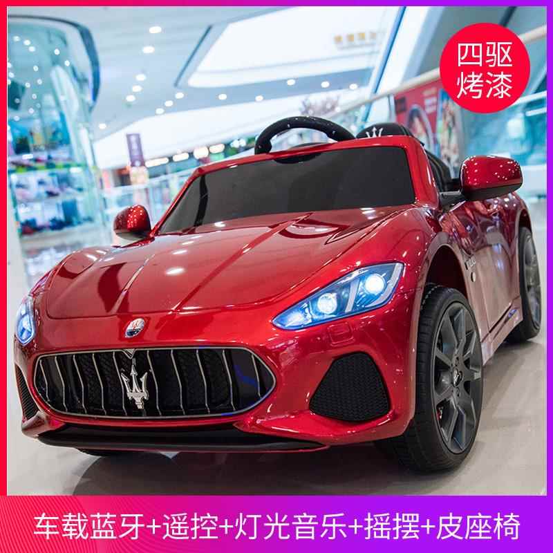高档玛莎拉蒂儿童电动车四轮四驱小孩宝宝超大号带遥玩控具汽可车