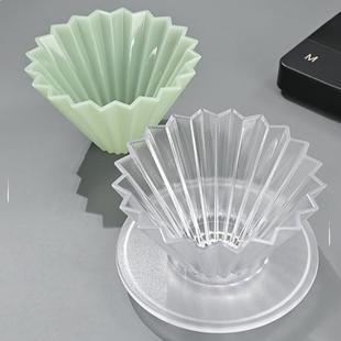 折纸滤杯 手冲咖啡滴滤杯家用小号蛋糕杯V60树脂防摔过滤杯漏斗