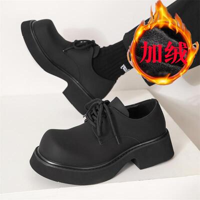 高档鞋男款2025子新款夏马低丁靴帮透气单鞋厚底春德比鞋大头休闲