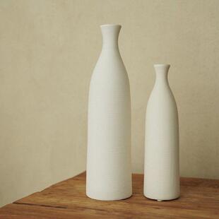 素胚花瓶白色陶瓷白胚釉下彩彩绘非石膏儿童diy手工画画陶艺素坯