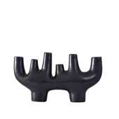 玄关多孔现代黑白简约软陶瓷插花柜装 饰镀银花创意摆件 器家居装