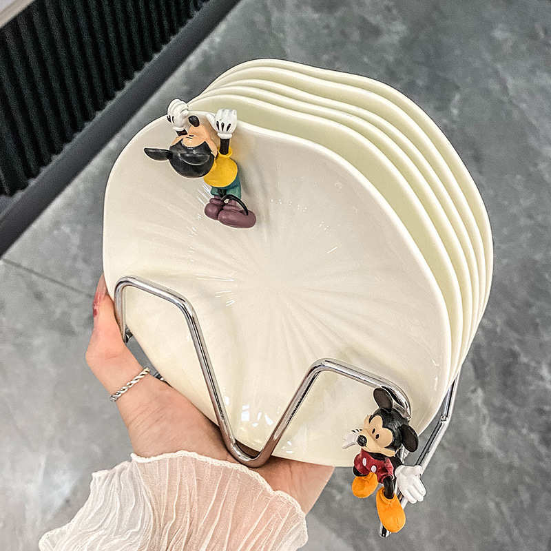 简约ins风吐骨碟家用饭桌垃圾盘创意陶瓷小碟子点心盘子菜碟餐盘