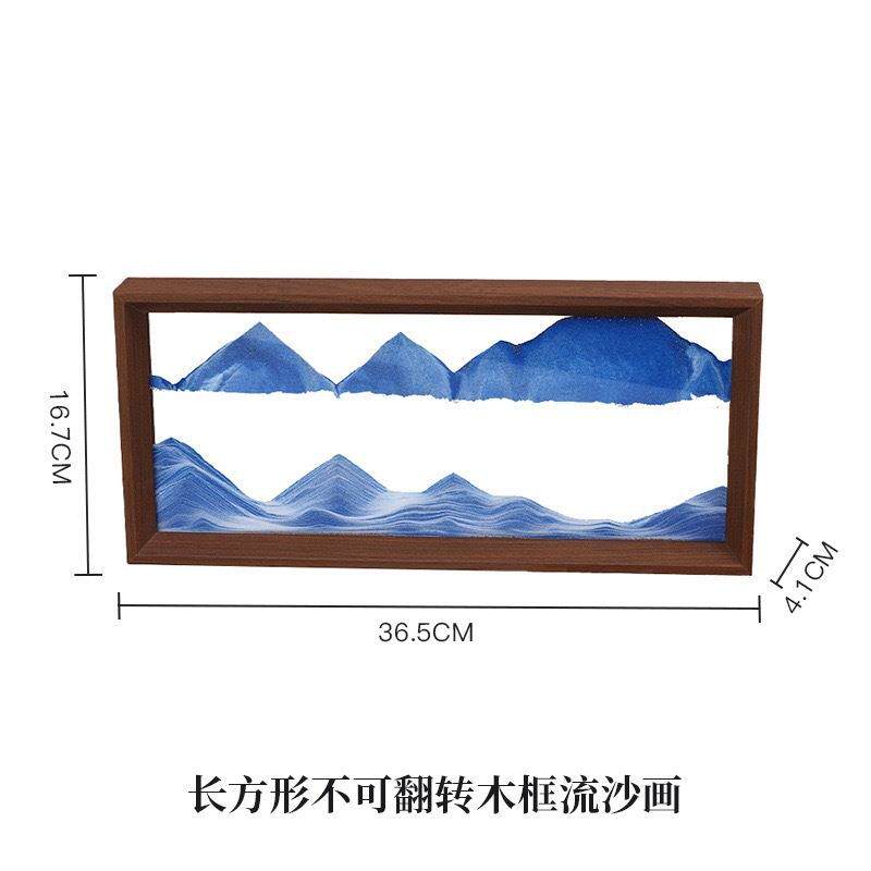 定制流沙画立体玻璃相框解压摆件客厅桌面装饰沙漏家居工艺品