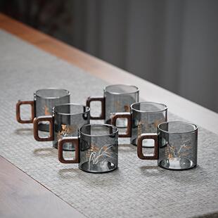 玻璃小茶杯品茗杯功夫茶具品茶杯茶碗主人杯耐高温玻璃杯